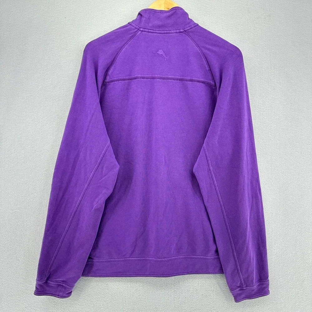 Tommy Bahama Purple TCU Horned Frogs Quarter Zip Sweatshirt Pullover‎ Men's L